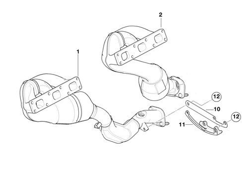 Bmw genuine bracket exhaust - bracket,